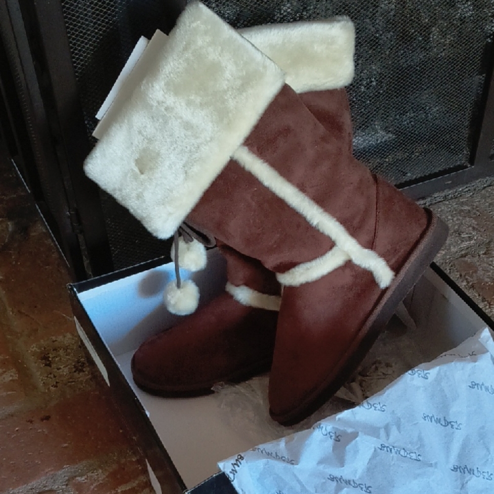 Bumper Brown and Cream Winter Boots